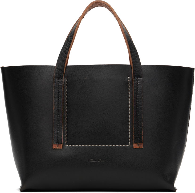 Kangaskassi Rick Owens Rick Owens Concordians Mini Shopper Tote Musta | RA02E0764 LGET