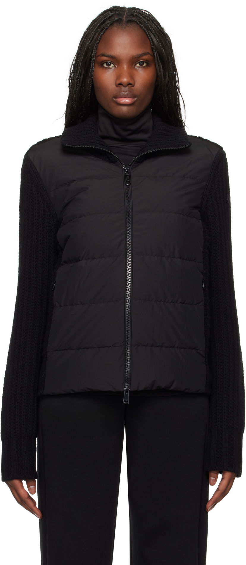 Puffer takki Moncler Paneled Down Jacket Musta | J20939B00043M4281
