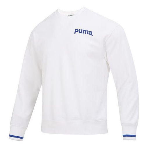 Villapaita Puma Team Crew Long Sleeve Sweater Valkoinen | 620614-02