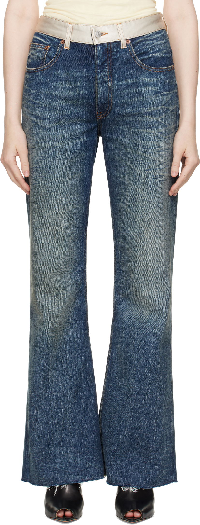 Jeans Maison Margiela MM6 Maison Margiela Bootcut Jeans Sininen | S62LB0188 M30016