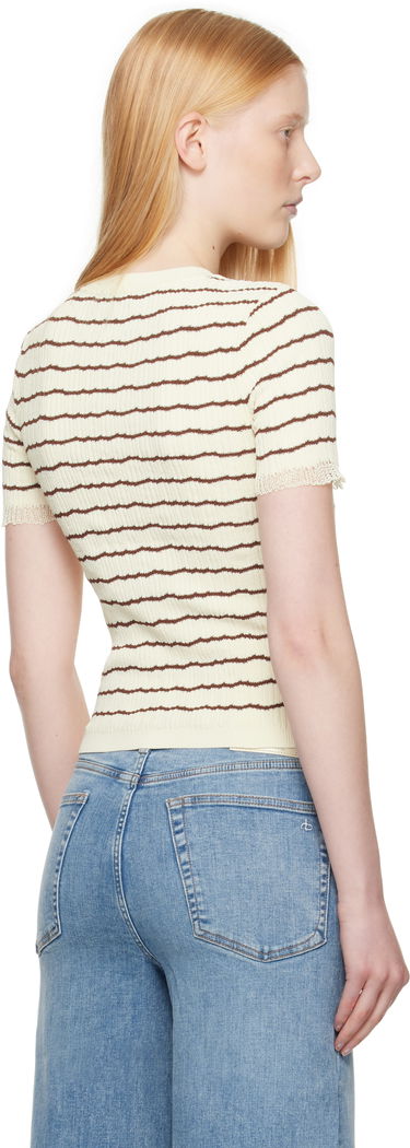 T-paita rag & bone rag & bone Chiara Stripe Crew T-Shirt Keltainen | WAS25P025UG25, 2
