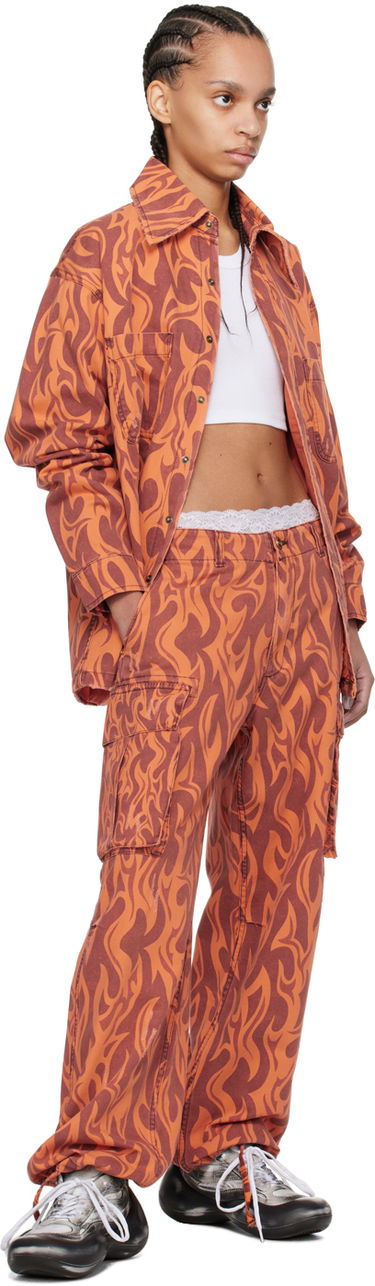 Paita ERL ERL Flame Print Jacket Oranssi | ERL08J012, 3