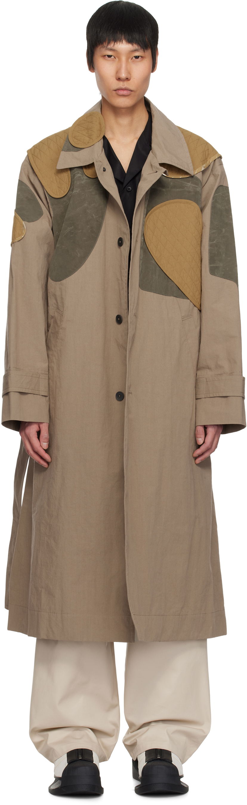 Trenssitakki Craig Green Craig Green Utility Patch Trench Coat Ruskea | CGSS25CWOLCO21