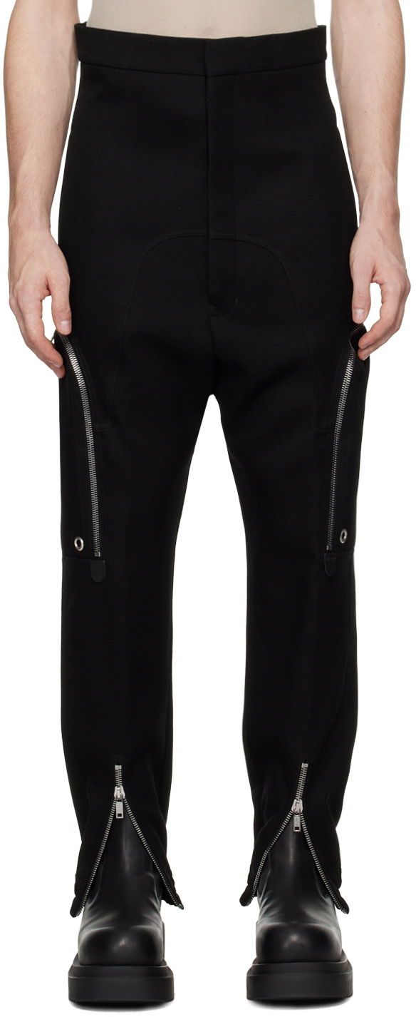 Cargo housut Rick Owens Rick Owens Porterville Dirt Bauhaus Cargo Pants Musta | RU02D6363 WD