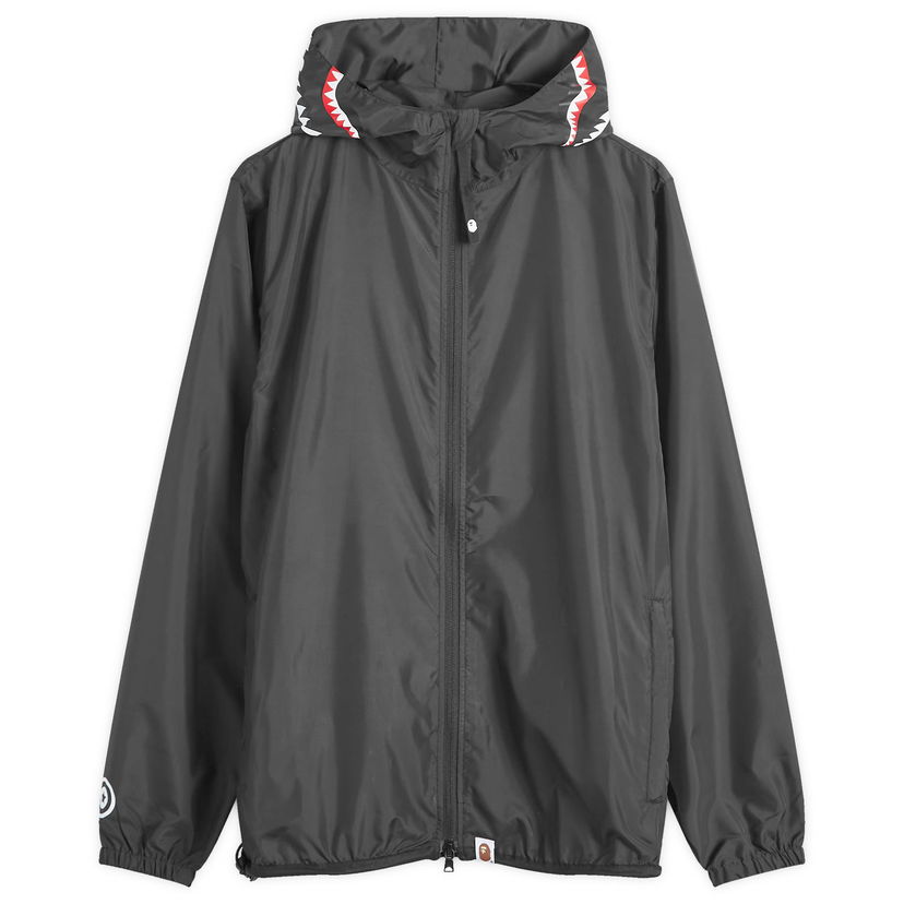 Takki BAPE A Bathing Ape Women's Shark Hoodie Jacket in Black, Size Medium | END. Clothing Musta | 001LJK302006L-BLK