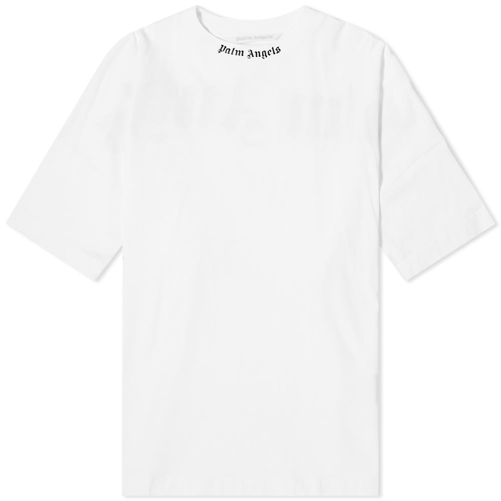 T-paita Palm Angels Classic Logo Oversized Tee Valkoinen | PWAA023C99JER0020110, 0