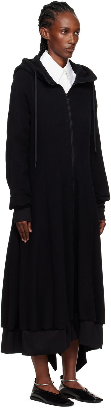 Mekko Yohji Yamamoto YOHJI YAMAMOTO Hooded Track Maxi Dress Musta | FM-D51-002, 1