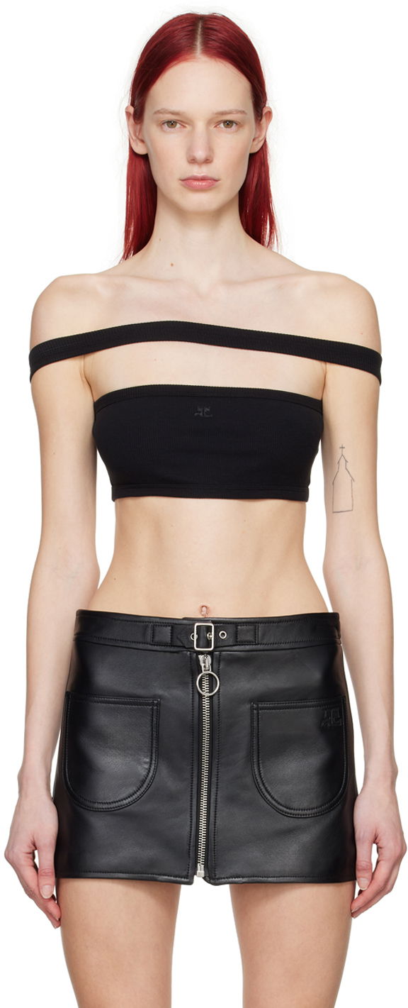Tankkitoppi Courrèges Courrèges Hyperbole 90's Camisole Top Musta | 224JBR035JS0121