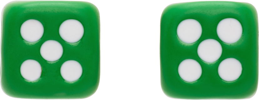 Korvakorut VEERT VEERT 'The Enamel Dice' Earrings Vihreä | OR03GREEN