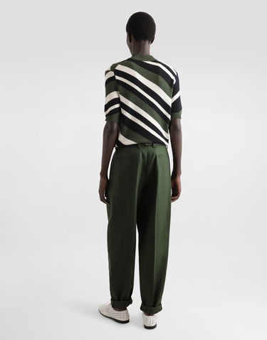 Villapaita Dolce & Gabbana Dolce & Gabbana Striped Mock-Turtleneck Sweater Vihreä | GXW54TJFMMSV9647, 2