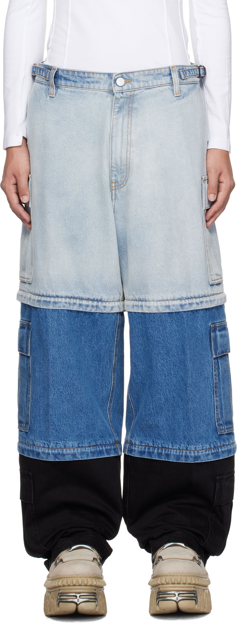 Jeans VETEMENTS Vetements Runway Deconstructed Cargo Pants Sininen | UA66PA510N