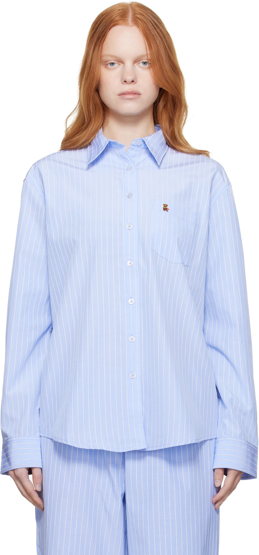 Paita GUIZIO Guizio Oona Striped Buttondown Shirt Sininen | P25104W150