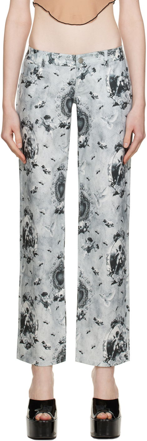 Jeans Miaou Miaou Atlas Print Jeans Harmaa | 1023SCPAR