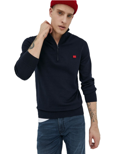 Villapaita BOSS Sweater Tummansininen | 50474164