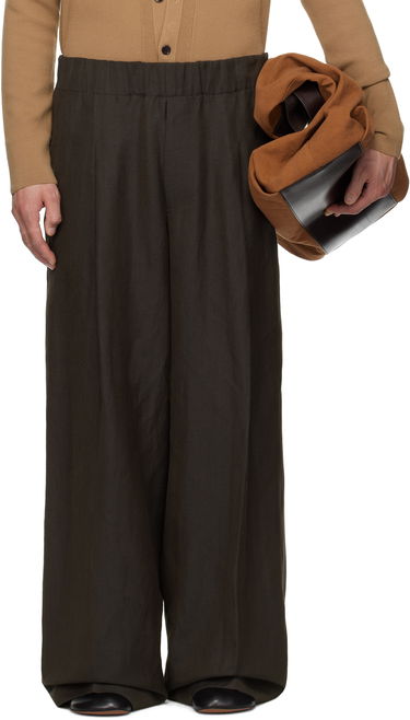 Housut Dries Van Noten Dries Van Noten Drawstring Wide-Leg Trousers Ruskea | 251-020907-1304, 0