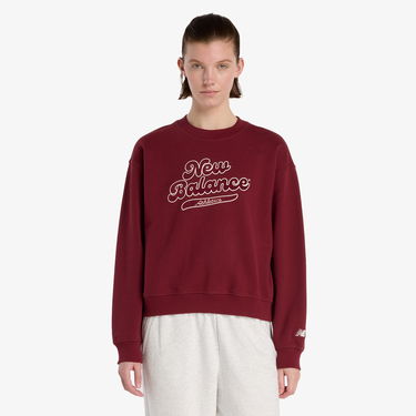 Huppari New Balance Athletics Legacy Crew Sweatshirt Burgundia | WT53901-MHB, 1