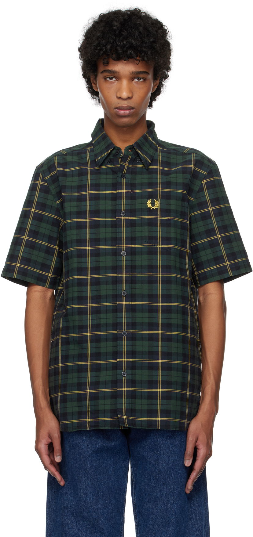 Paita Fred Perry Fred Perry Tartan Oxford Shirt Vihreä | M9627