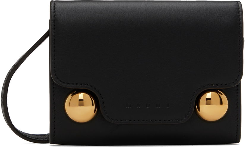 Lompakko Marni Black Coin Holder Wallet Musta | PFMO0113U0 P6948