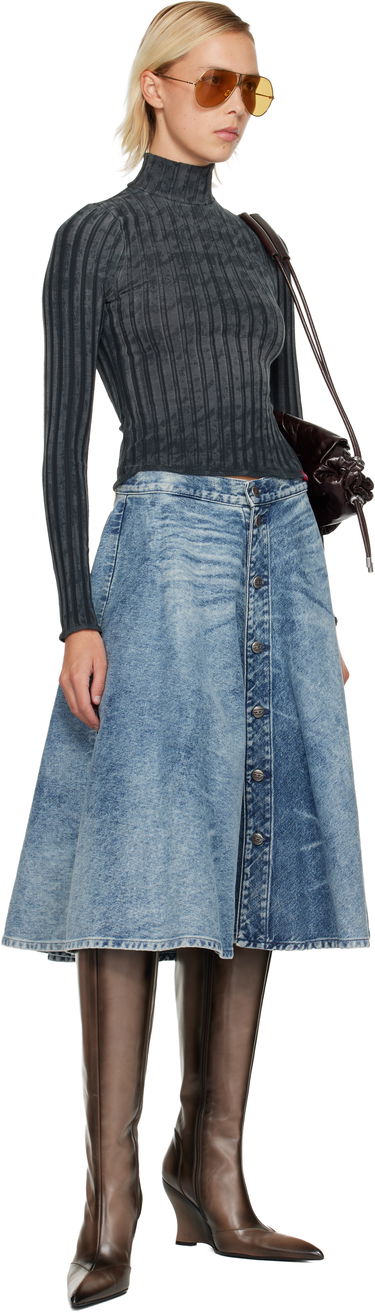 Villapaita Diesel Ribbed Long-Sleeve T-Clawa Turtleneck Harmaa | A21603 0QKBU, 3