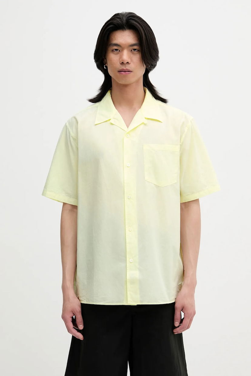 Paita NORSE PROJECTS Norse Projects Carsten Cotton Tencel Shirt, Regular Fit Keltainen | N40.0579.3043