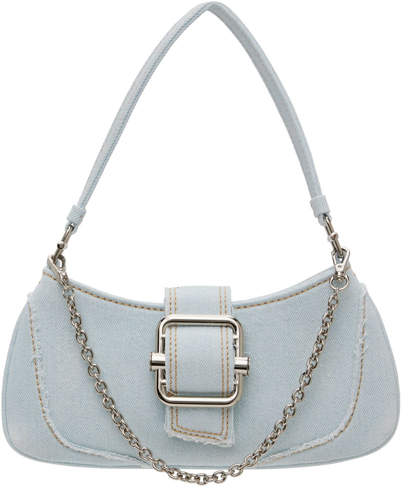 Käsilaukku OSOI Small Denim Shoulder Bag With Chain Sininen | 24SB050-01-03