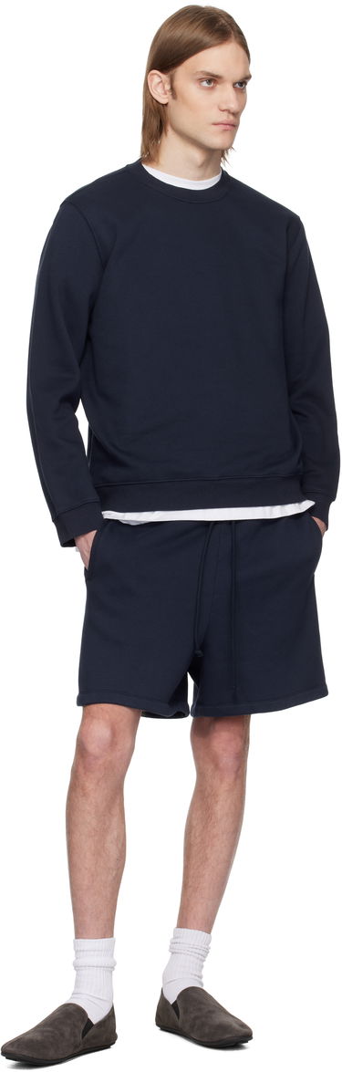 Shortsit SKIMS SKIMS Fleece Lounge Relaxed Shorts Tummansininen | BO-SHO-5340M-NAVY, 3