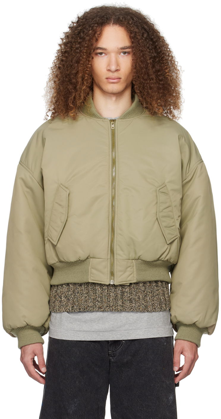 Bomber-takki We11done We11done Puff Bomber Jacket Vihreä | WD-JP0-24-102-U-KK