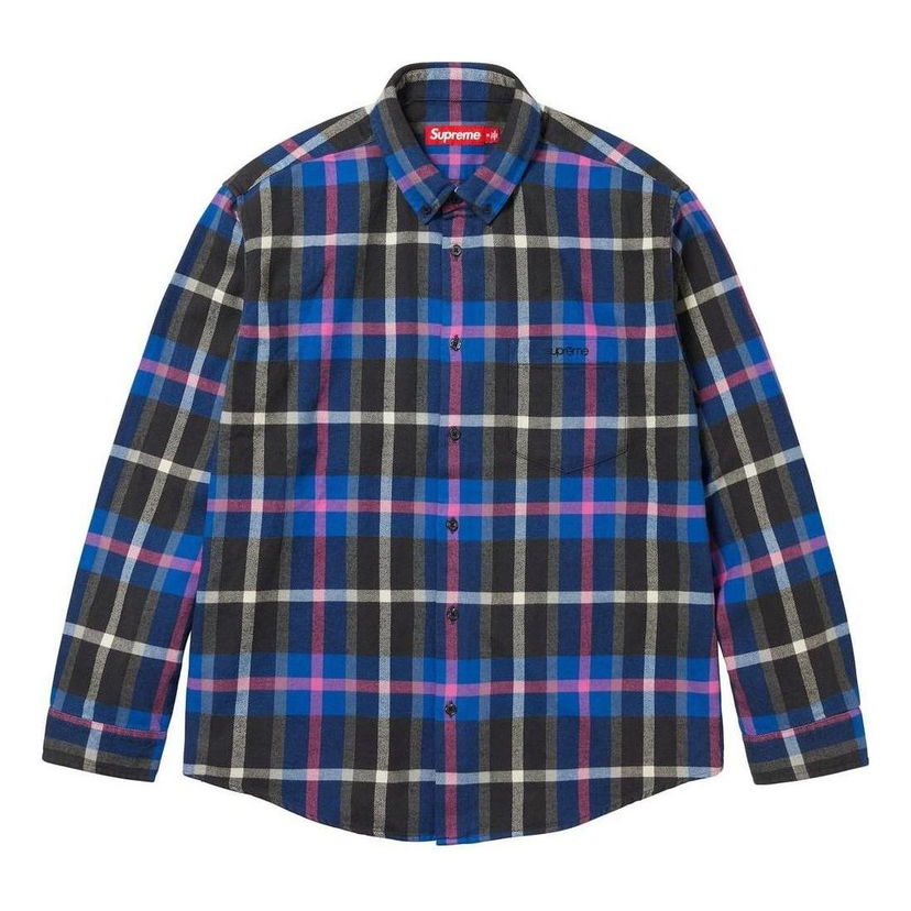 Paita Supreme Plaid Shirt Sininen | SUP-FW23-082