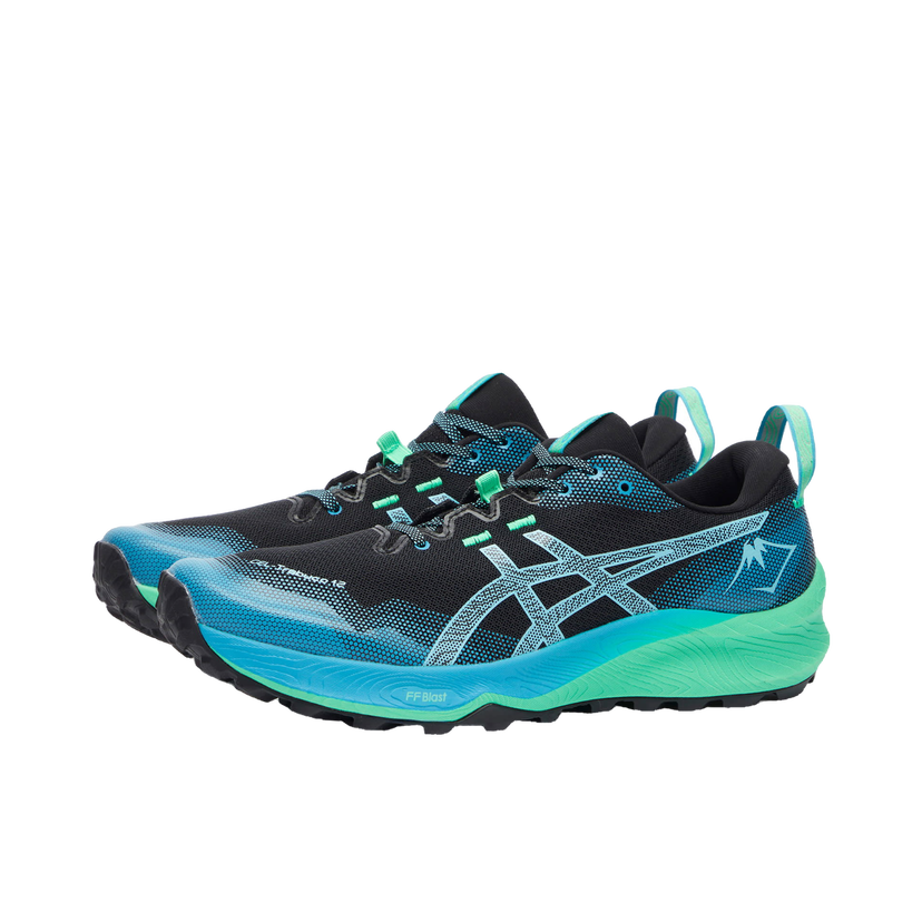 Juoksu Asics GEL-TRABUCO 12 Sneakers in Black/Bright Cyan, Size UK 10 | END. Clothing Turkoosi | 1011B799-002