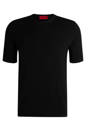 Villapaita BOSS Slim-Fit Knitted Sweater Musta | 50536693