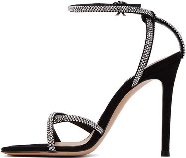 Tennarit ja kengät Gianvito Rossi Crystal-Embellished Suede Sandals Musta | G32326.15RIC.CAM, 2