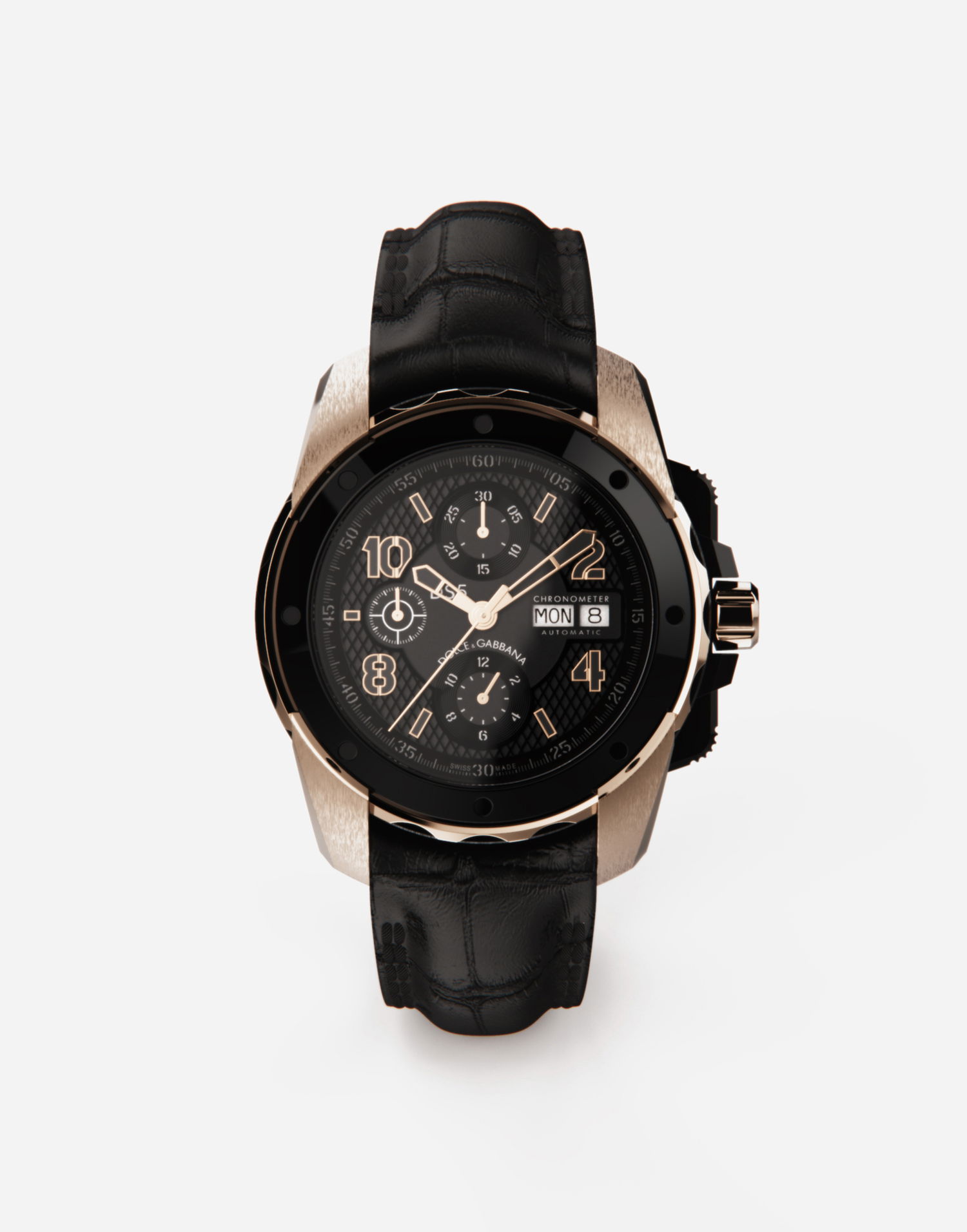 Katsella Dolce & Gabbana Dolce & Gabbana DS5 Chronometer Automatic Watch with Black Alligator Strap Metallinen | WWES1MWW036N0000, 0