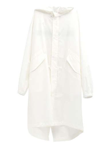 Sadetakki Jil Sander Logo Print Hooded Rain Coat Valkoinen | JSIU470231MU245036-M05
