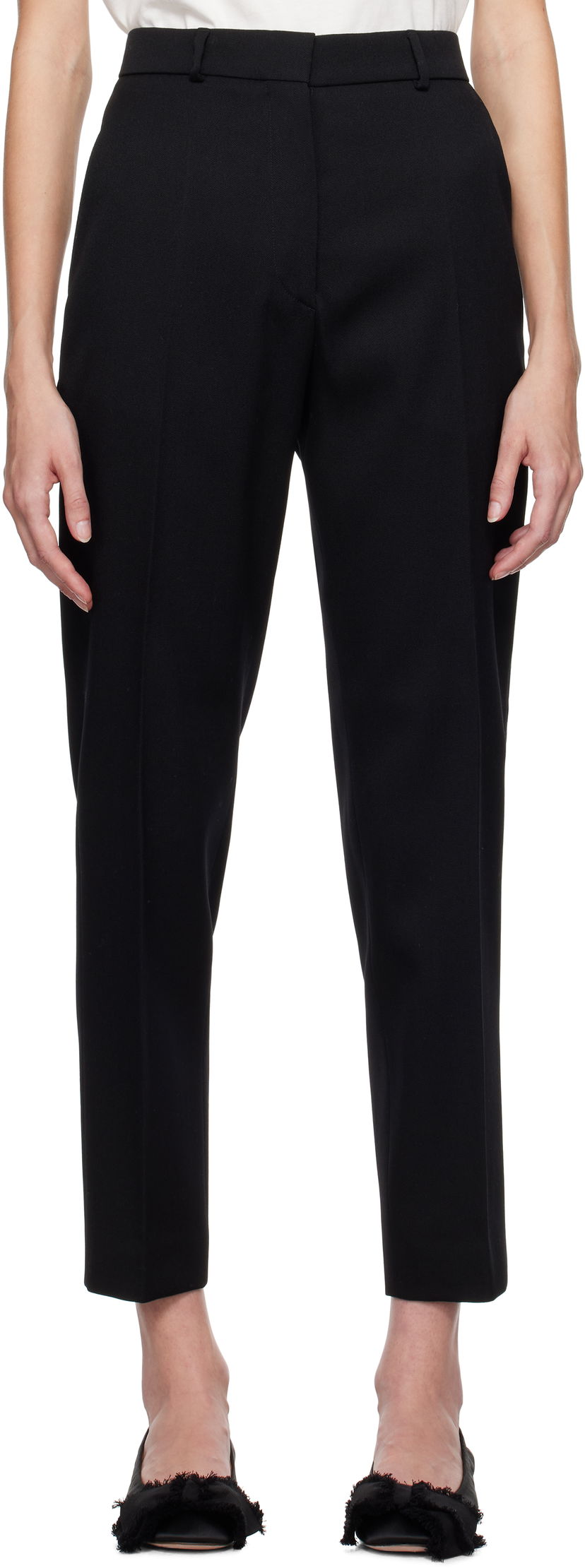 Housut LANVIN Cigarette Trousers Musta | RW-TR0020-4885-H24