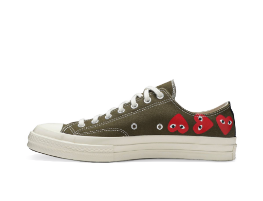Rajoitettu erä Converse Comme des Garçons Play x Chuck 70 Low Top "Multi Heart" Vihreä | 162976C