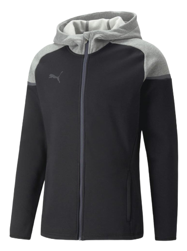Huppari Puma teamCup Casuals Full-Zip Hoodie Musta | 65798703