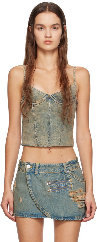 Hame Miaou Miaou Kiko Denim Tank Top Sininen | 7075SD4GAD, 0
