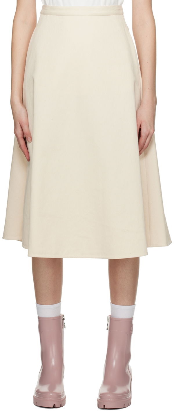 Hame Moncler A-Line Midi Valkoinen | I10932D00016596IT, 0
