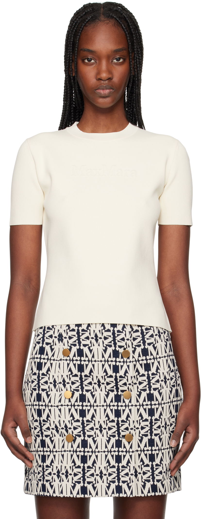 Villapaita Max Mara Max Mara Segale Knit Sweater Valkoinen | 2511361078600
