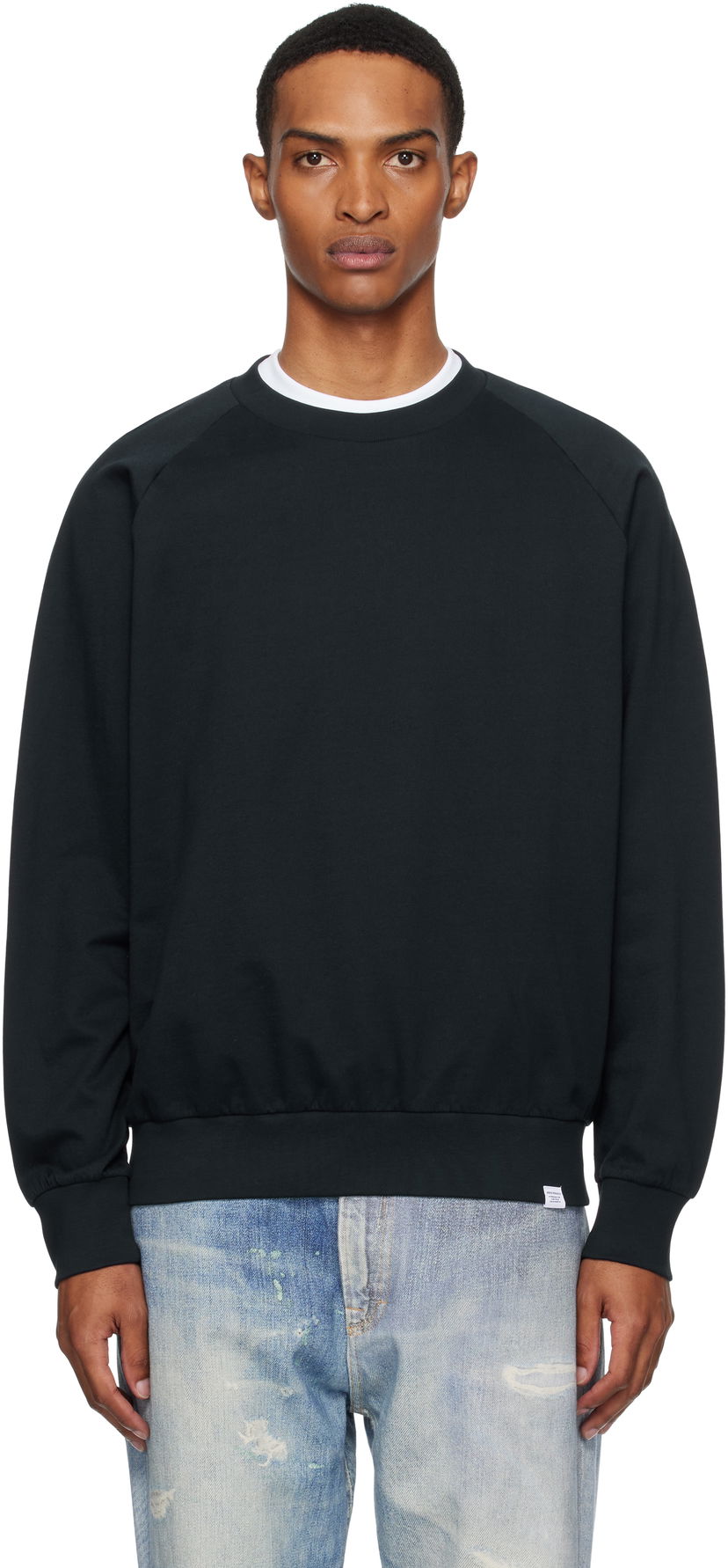 Huppari NORSE PROJECTS Norse Projects Marten Relaxed Raglan Sweatshirt Musta | N20-1365