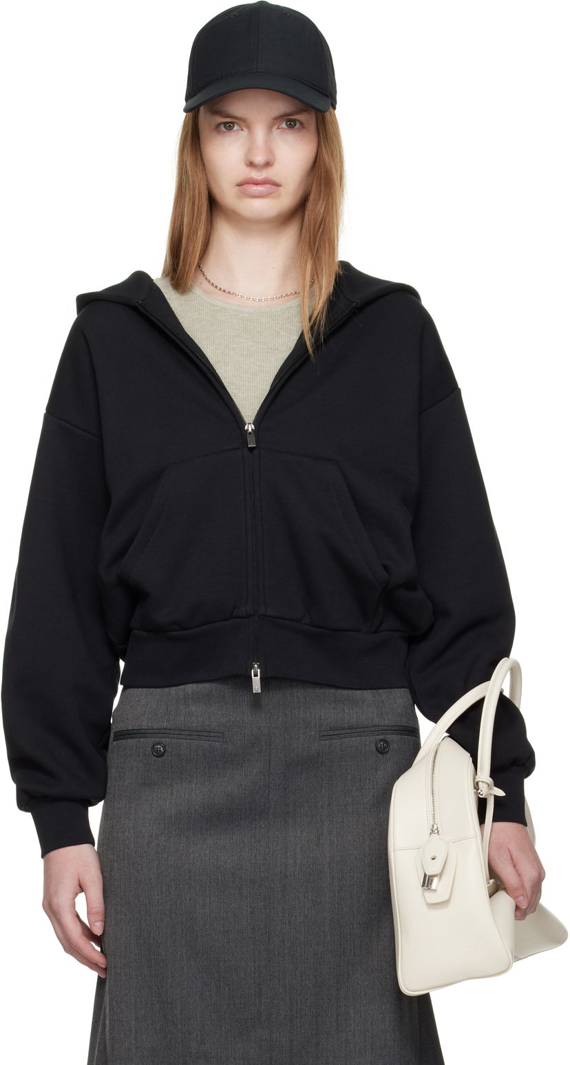 Huppari Fear of God Fear of God ESSENTIALS Classic Fit Zip-Up Hoodie Musta | 192SP255090FW