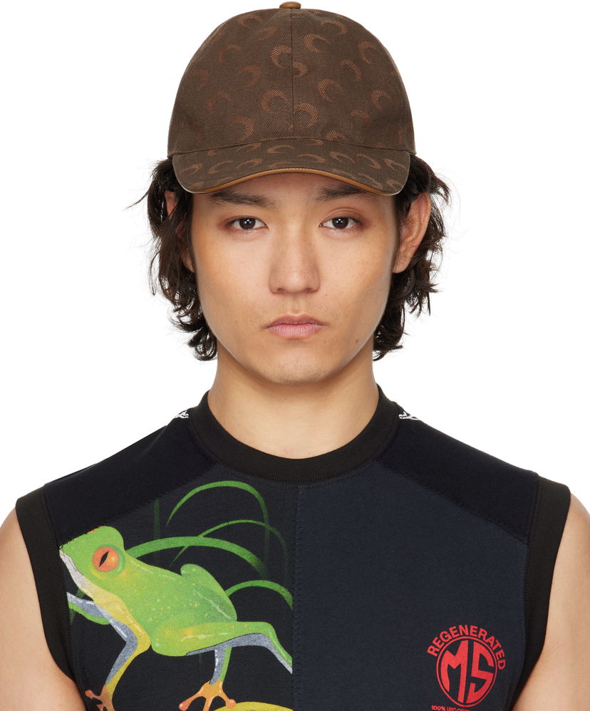 Korkki Marine Serre Marine Serre Moon Jacquard Twill Baseball Cap Ruskea | UHG049A CWOV0063