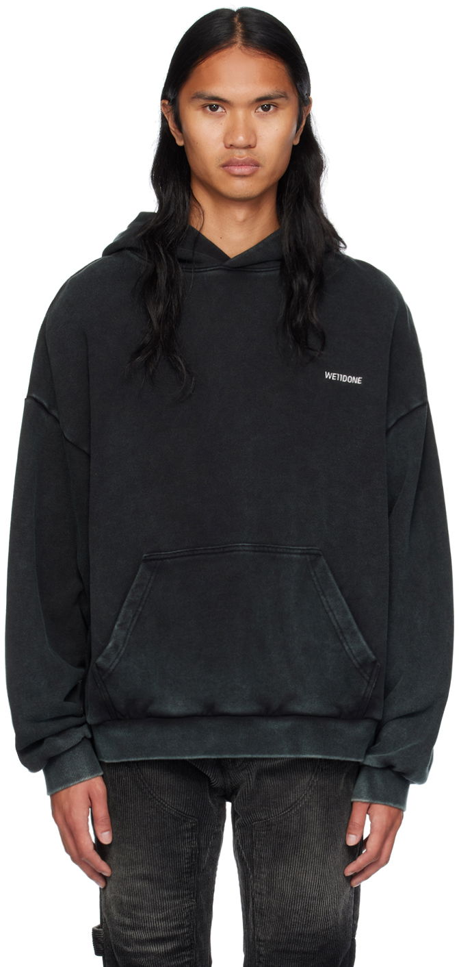 Huppari We11done Raw Edge Hoodie by Musta | WD-TH2-24-809-U-BK