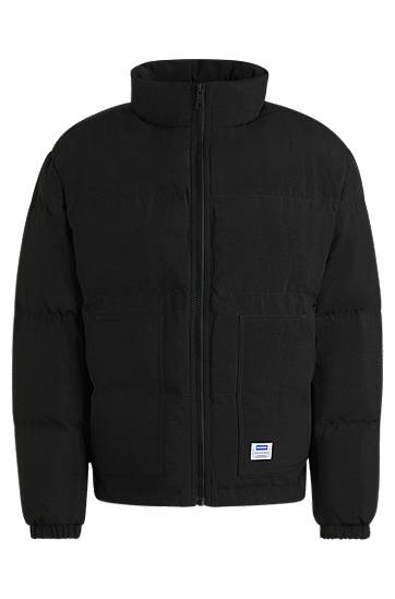 Puffer takki BOSS Water-Repellent Puffer Jacket Musta | 50522234