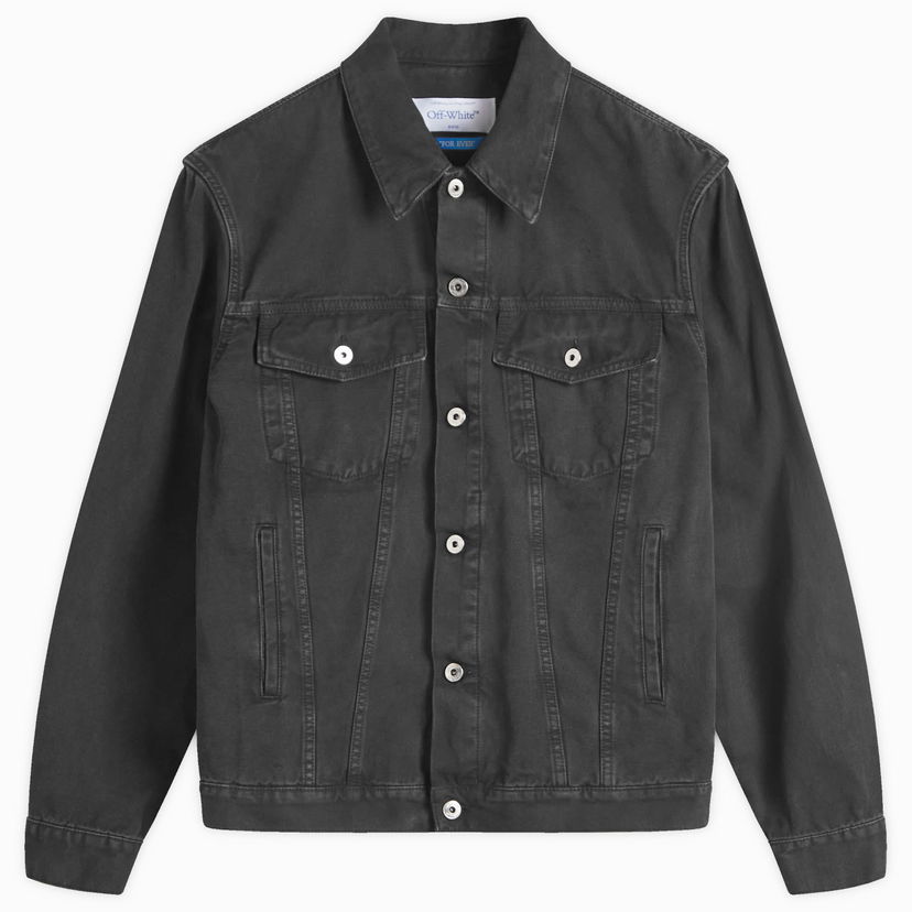 Takki Off-White Black Canvas Jacket Musta | OMEV002C99FAB0011001