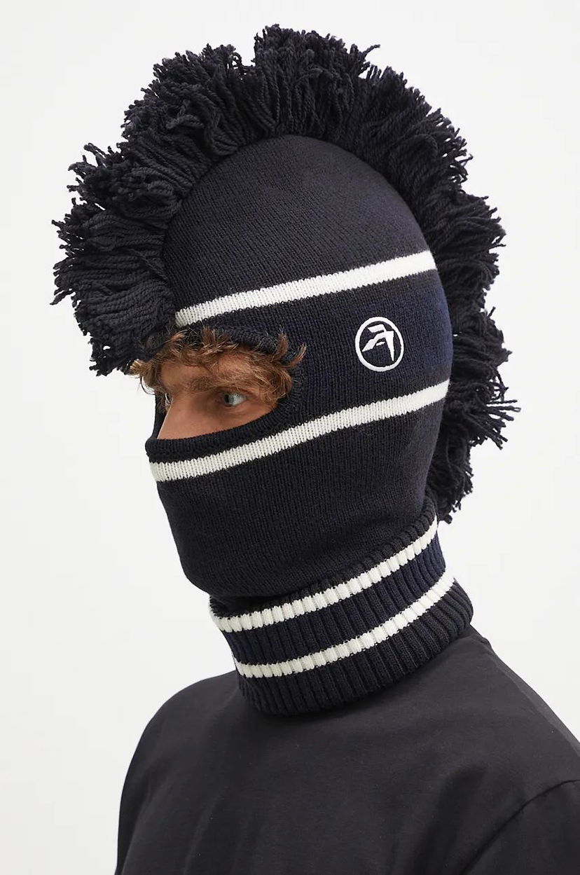 Hattu Ambush Fringe Knit Balaclava Musta | BMLC001F24KNI0011031