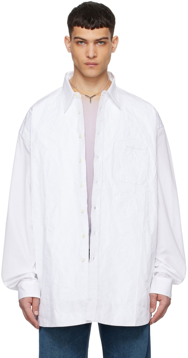 Paita Y/PROJECT Scrunched Shirt Valkoinen | 201SI008, 0