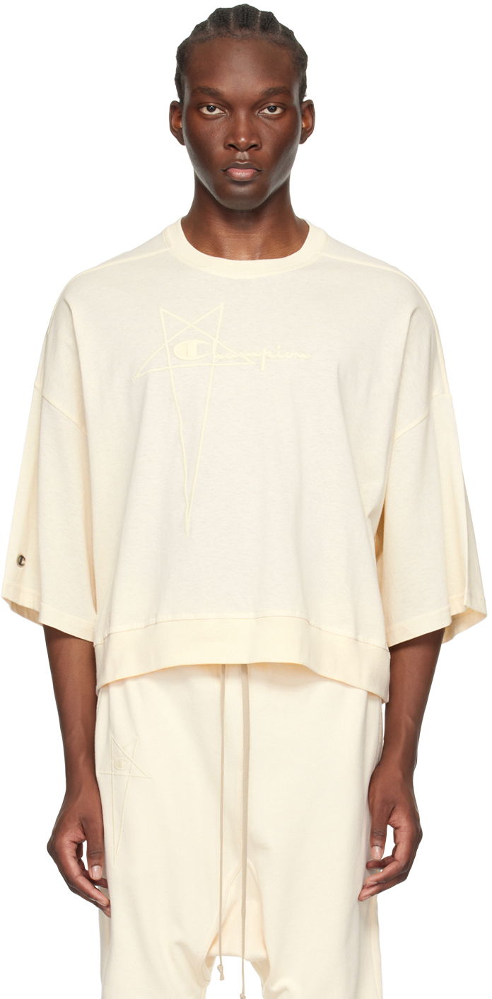 T-paita Rick Owens Edition Tommy T-Shirt Beige | CM01D9404 CHJER