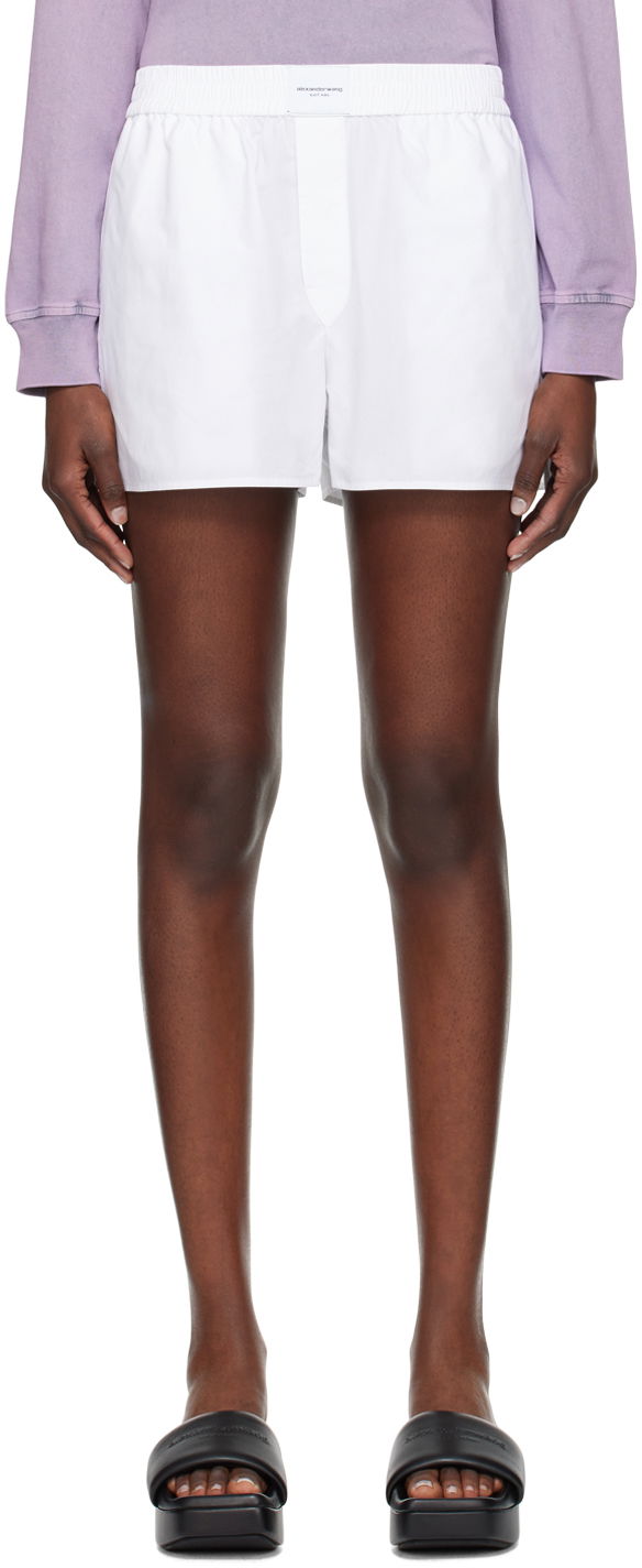 Shortsit Alexander Wang Alexander Wang.t Button-Fly Shorts Valkoinen | 4WC2244370