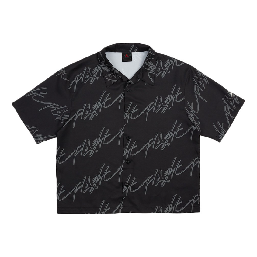 Paita Jordan Essentials Flight Patterned Button-Up Shirt Musta | FB7323-010, 0